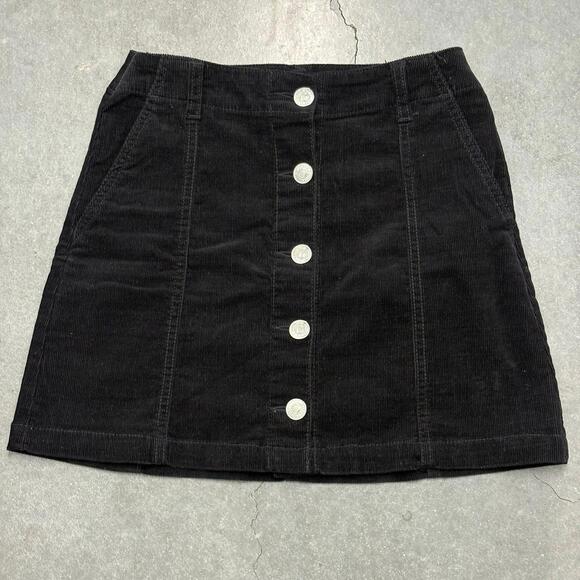 Forever 21 Black Corduroy Skirt - Picture 1 of 3